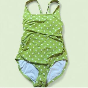 Cupshe Lime Green Polka Dot One Piece